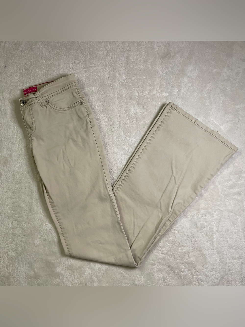 GLO Cream Slim Flared Pants size 0 Long
